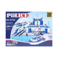 Fun Blox Police Headquarter Blocks Blue And White 422 Pieces